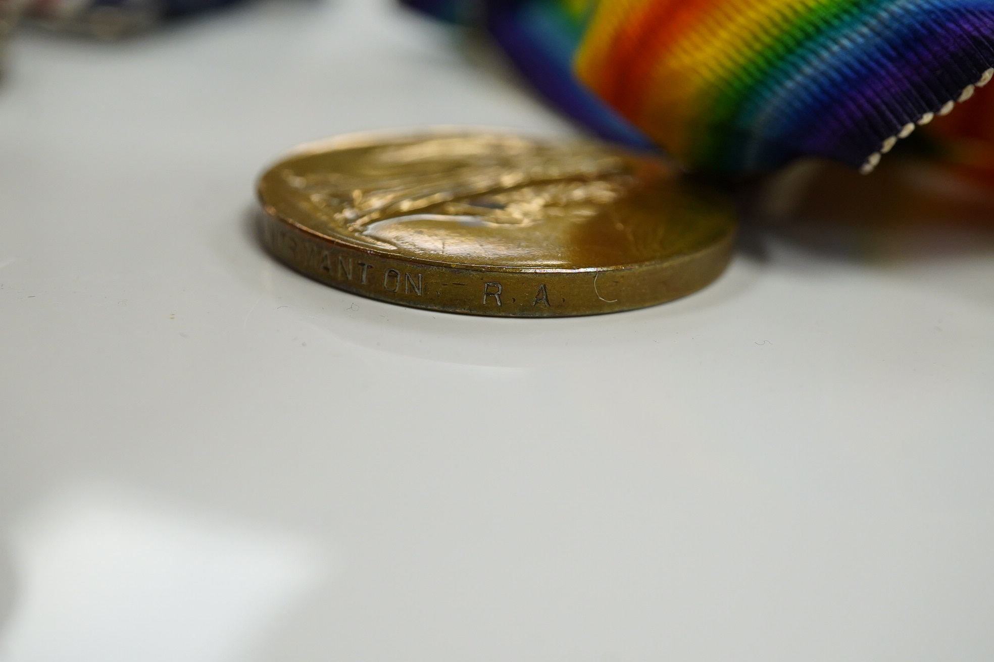 A First World War M.M. medal group awarded to CPL. A. Normanton 168/BDE:R.F.A. comprising of a WWI trio and a Military Medal for bravery in the field. Condition - fair to good